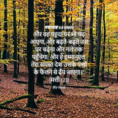 Picture 04 - यशायाह 8:8 HINIRV - और वह यहूदा पर भी - Bible Verse Picture