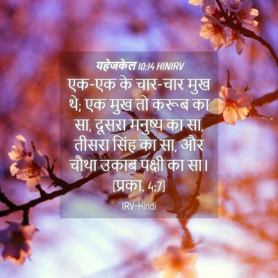 Picture 04 - यहेजकेल 10:14 HINIRV - एक-एक के चार-चार - Bible Verse Picture