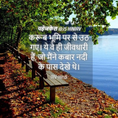 Picture 04 - यहेजकेल 10:15 HINIRV - करूब भूमि पर से उठ - Bible Verse Picture