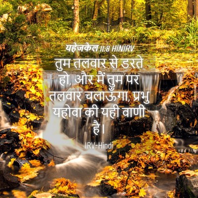 Picture 04 - यहेजकेल 11:8 HINIRV - तुम तलवार से डरते - Bible Verse Picture