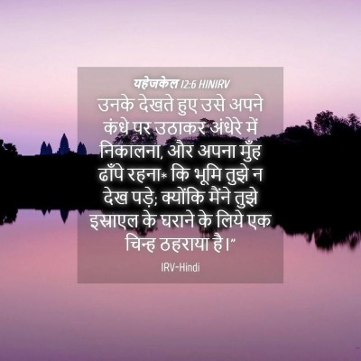 Picture 04 - यहेजकेल 12:6 HINIRV - उनके देखते हुए उसे - Bible Verse Picture