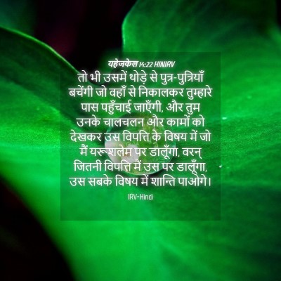 Picture 04 - यहेजकेल 14:22 HINIRV - तो भी उसमें थोड़े - Bible Verse Picture