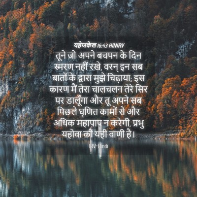 Picture 04 - यहेजकेल 16:43 HINIRV - तूने जो अपने बचपन - Bible Verse Picture