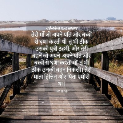 Picture 04 - यहेजकेल 16:45 HINIRV - तेरी माँ जो अपने - Bible Verse Picture