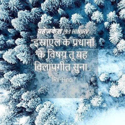 Picture 04 - यहेजकेल 19:1 HINIRV - “इस्राएल के - Bible Verse Picture