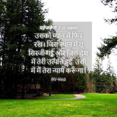 Picture 04 - यहेजकेल 21:30 HINIRV - उसको म्यान में फिर - Bible Verse Picture