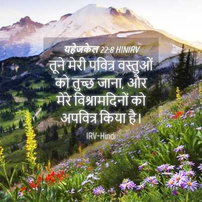 Picture 04 - यहेजकेल 22:8 HINIRV - तूने मेरी पवित्र - Bible Verse Picture