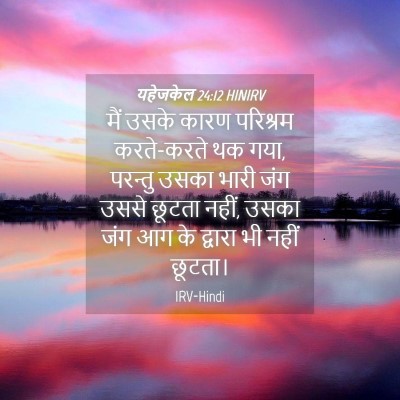 Picture 04 - यहेजकेल 24:12 HINIRV - मैं उसके कारण - Bible Verse Picture