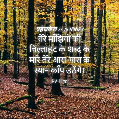 Picture 04 - यहेजकेल 27:28 HINIRV - तेरे माँझियों की - Bible Verse Picture