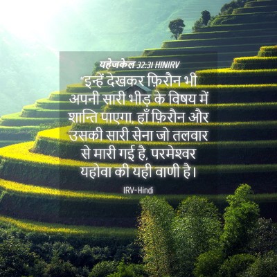 Picture 04 - यहेजकेल 32:31 HINIRV - “इन्हें देखकर - Bible Verse Picture