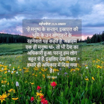 Picture 04 - यहेजकेल 33:24 HINIRV - “हे मनुष्य के - Bible Verse Picture
