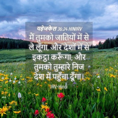 Picture 04 - यहेजकेल 36:24 HINIRV - मैं तुमको जातियों - Bible Verse Picture