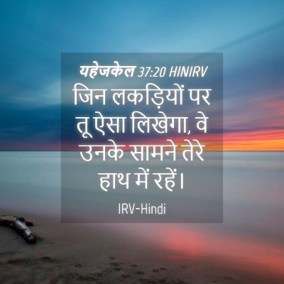 Picture 04 - यहेजकेल 37:20 HINIRV - जिन लकड़ियों पर तू - Bible Verse Picture