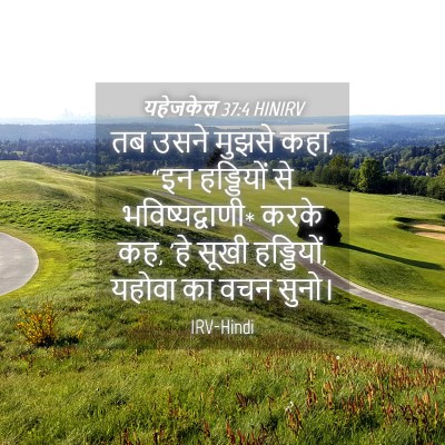Picture 04 - यहेजकेल 37:4 HINIRV - तब उसने मुझसे कहा, - Bible Verse Picture