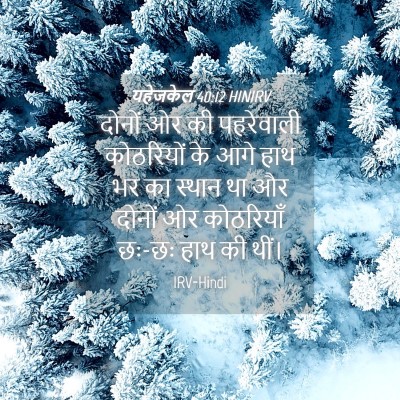 Picture 04 - यहेजकेल 40:12 HINIRV - दोनों ओर की - Bible Verse Picture