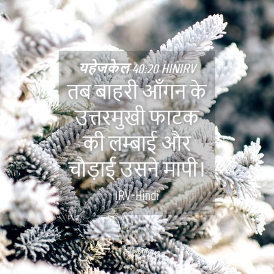 Picture 04 - यहेजकेल 40:20 HINIRV - तब बाहरी आँगन के - Bible Verse Picture