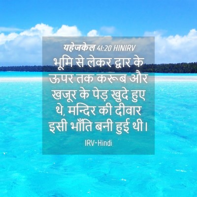 Picture 04 - यहेजकेल 41:20 HINIRV - भूमि से लेकर द्वार - Bible Verse Picture