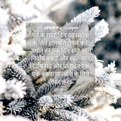 Picture 04 - यहेजकेल 45:23 HINIRV - पर्व के सातों दिन - Bible Verse Picture