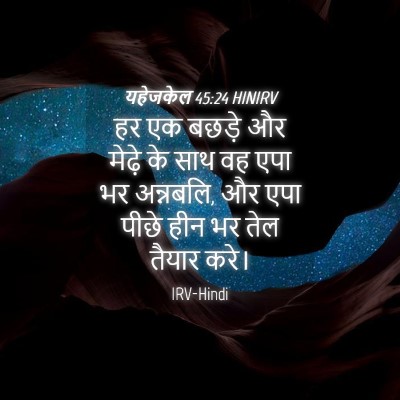 Picture 04 - यहेजकेल 45:24 HINIRV - हर एक बछड़े और - Bible Verse Picture