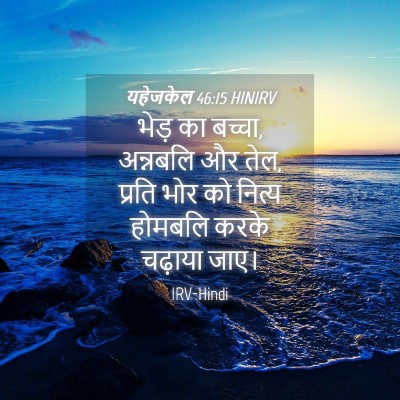 Picture 04 - यहेजकेल 46:15 HINIRV - भेड़ का बच्चा, - Bible Verse Picture