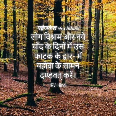 Picture 04 - यहेजकेल 46:3 HINIRV - लोग विश्राम और नये - Bible Verse Picture