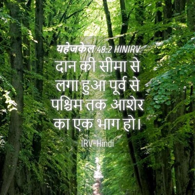 Picture 04 - यहेजकेल 48:2 HINIRV - दान की सीमा से लगा - Bible Verse Picture