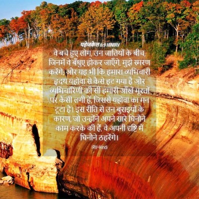 Picture 04 - यहेजकेल 6:9 HINIRV - वे बचे हुए लोग, उन - Bible Verse Picture