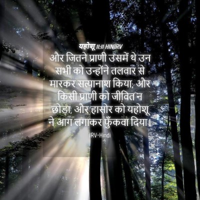Picture 04 - यहोशू 11:11 HINIRV - और जितने प्राणी - Bible Verse Picture