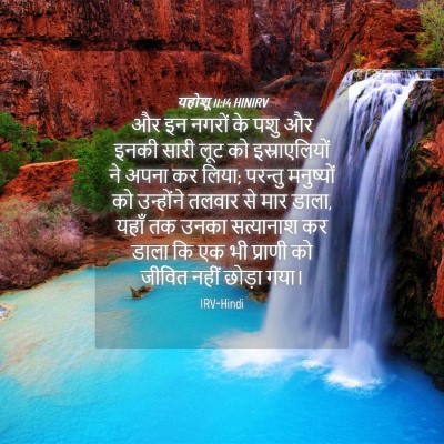 Picture 04 - यहोशू 11:14 HINIRV - और इन नगरों के पशु - Bible Verse Picture