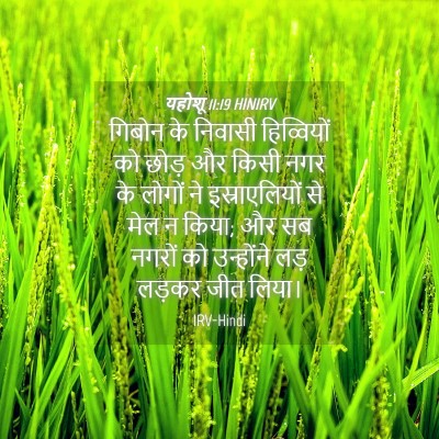 Picture 04 - यहोशू 11:19 HINIRV - गिबोन के निवासी - Bible Verse Picture