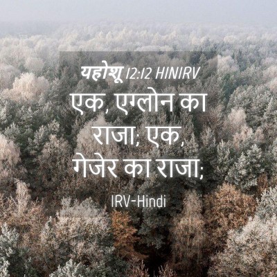 Picture 04 - यहोशू 12:12 HINIRV - एक, एग्लोन का राजा; - Bible Verse Picture
