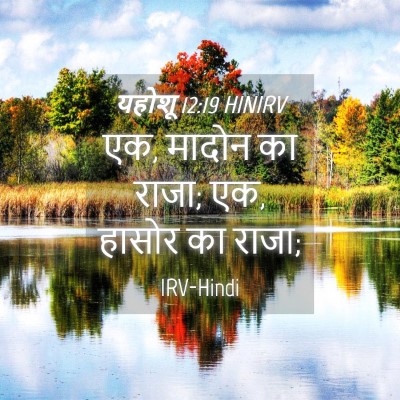 Picture 04 - यहोशू 12:19 HINIRV - एक, मादोन का राजा; - Bible Verse Picture