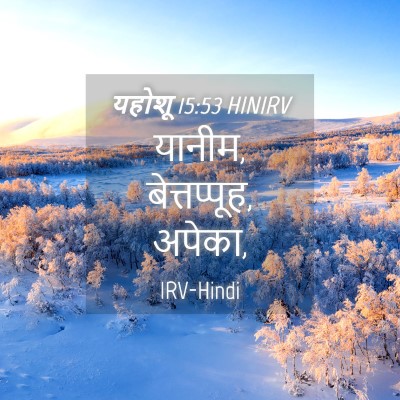 Picture 04 - यहोशू 15:53 HINIRV - यानीम, बेत्तप्पूह, - Bible Verse Picture