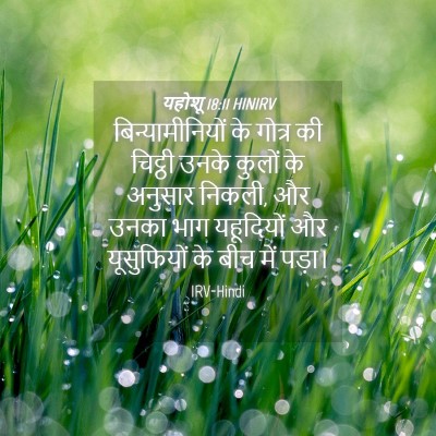 Picture 04 - यहोशू 18:11 HINIRV - बिन्यामीनियों के - Bible Verse Picture