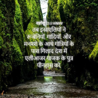 Picture 04 - यहोशू 22:13 HINIRV - तब इस्राएलियों ने - Bible Verse Picture