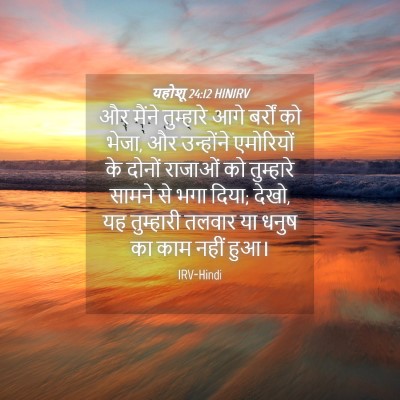 Picture 04 - यहोशू 24:12 HINIRV - और मैंने तुम्हारे - Bible Verse Picture
