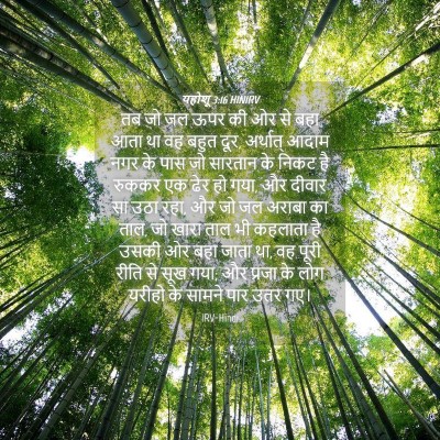 Picture 04 - यहोशू 3:16 HINIRV - तब जो जल ऊपर की ओर - Bible Verse Picture