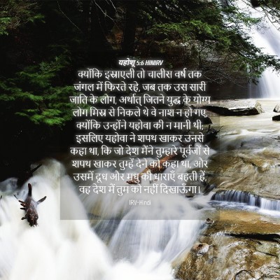 Picture 04 - यहोशू 5:6 HINIRV - क्योंकि इस्राएली - Bible Verse Picture