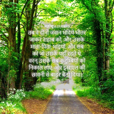 Picture 04 - यहोशू 6:23 HINIRV - तब वे दोनों जवान - Bible Verse Picture