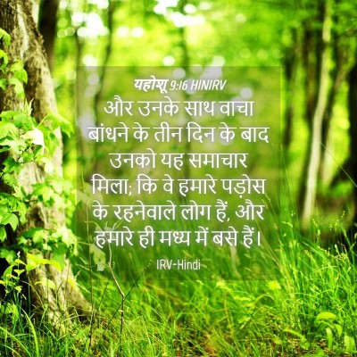 Picture 04 - यहोशू 9:16 HINIRV - और उनके साथ वाचा - Bible Verse Picture