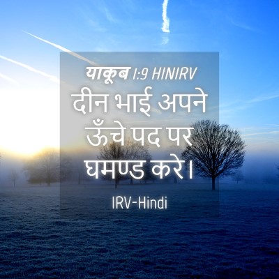 Picture 04 - याकूब 1:9 HINIRV - दीन भाई अपने ऊँचे - Bible Verse Picture