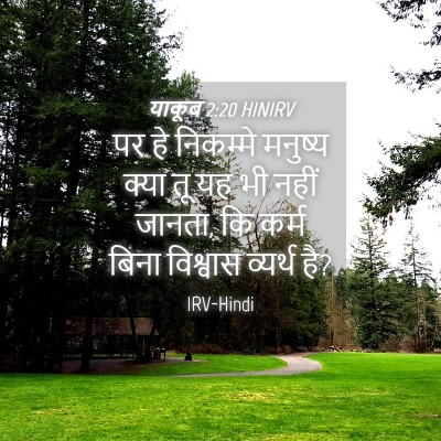Picture 04 - याकूब 2:20 HINIRV - पर हे निकम्मे - Bible Verse Picture