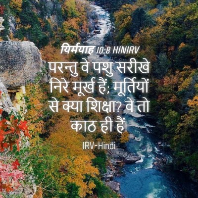 Picture 04 - यिर्मयाह 10:8 HINIRV - परन्तु वे पशु - Bible Verse Picture