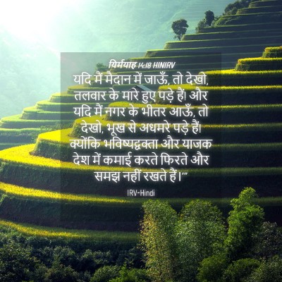 Picture 04 - यिर्मयाह 14:18 HINIRV - यदि मैं मैदान में - Bible Verse Picture