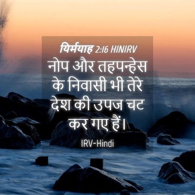 Picture 04 - यिर्मयाह 2:16 HINIRV - नोप और तहपन्हेस के - Bible Verse Picture