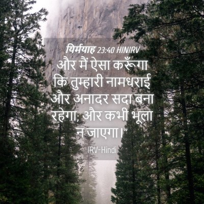 Picture 04 - यिर्मयाह 23:40 HINIRV - और मैं ऐसा करूँगा - Bible Verse Picture