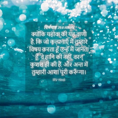 Picture 04 - यिर्मयाह 29:11 HINIRV - क्योंकि यहोवा की - Bible Verse Picture