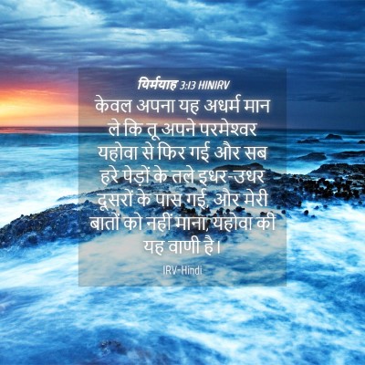 Picture 04 - यिर्मयाह 3:13 HINIRV - केवल अपना यह अधर्म - Bible Verse Picture