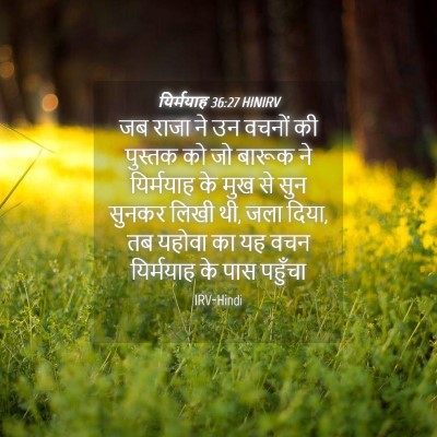 Picture 04 - यिर्मयाह 36:27 HINIRV - जब राजा ने उन वचनों - Bible Verse Picture