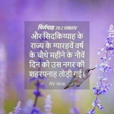 Picture 04 - यिर्मयाह 39:2 HINIRV - और सिदकिय्याह के - Bible Verse Picture